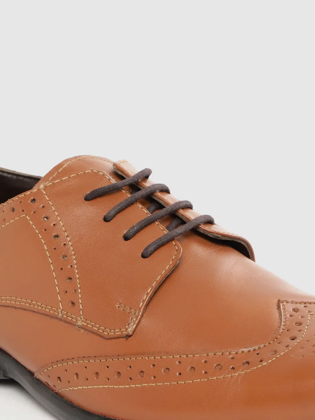 Leather Brogue Lace Up Shoes