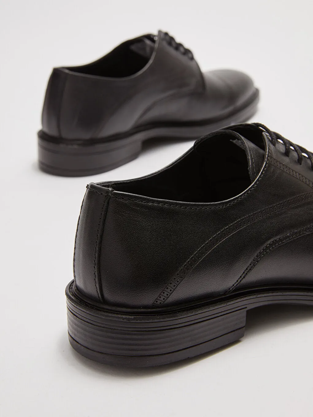 Leather Look Lace Up Derby Classic Shoes