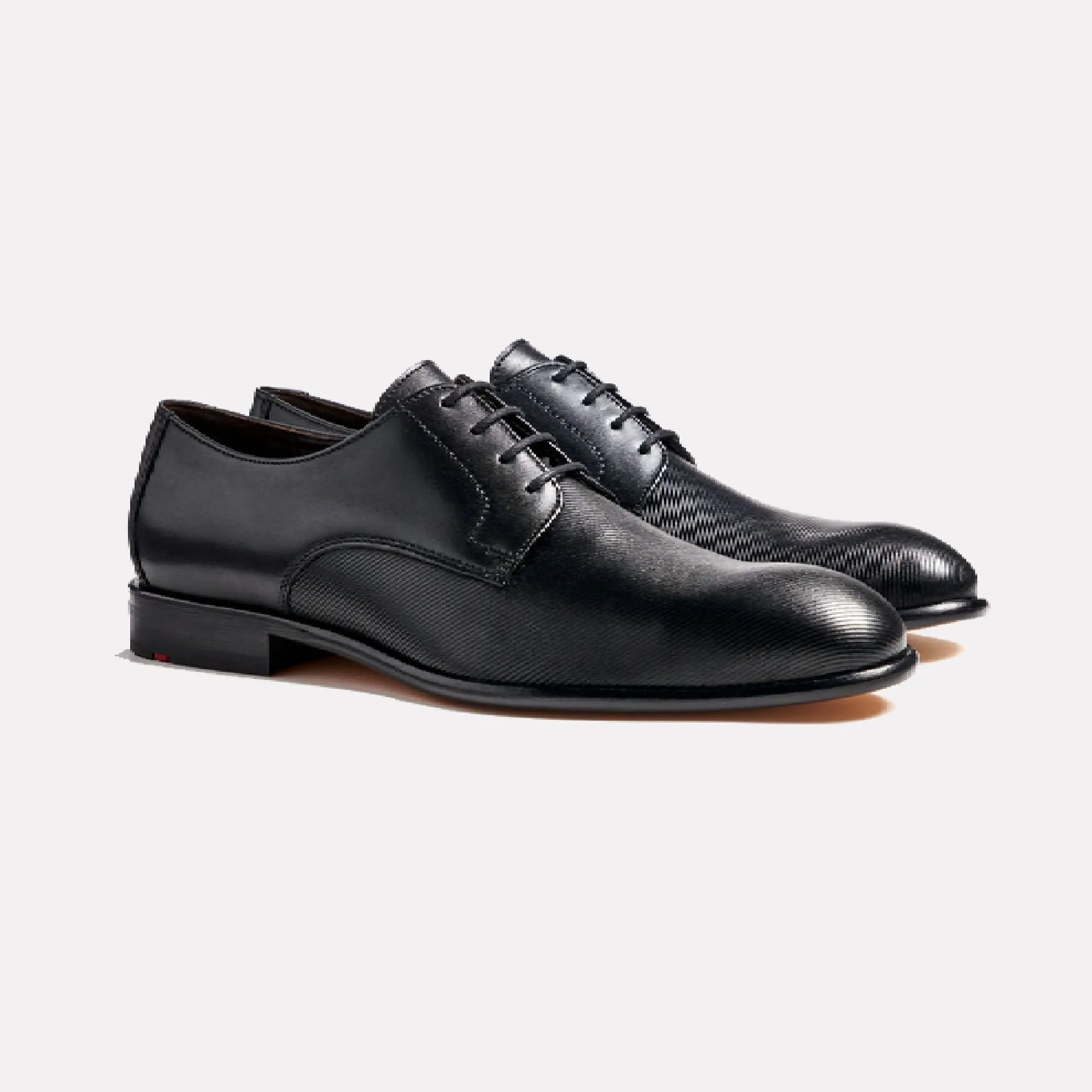 LLOYD SAIGON Lace-Up Leather Derby / Black