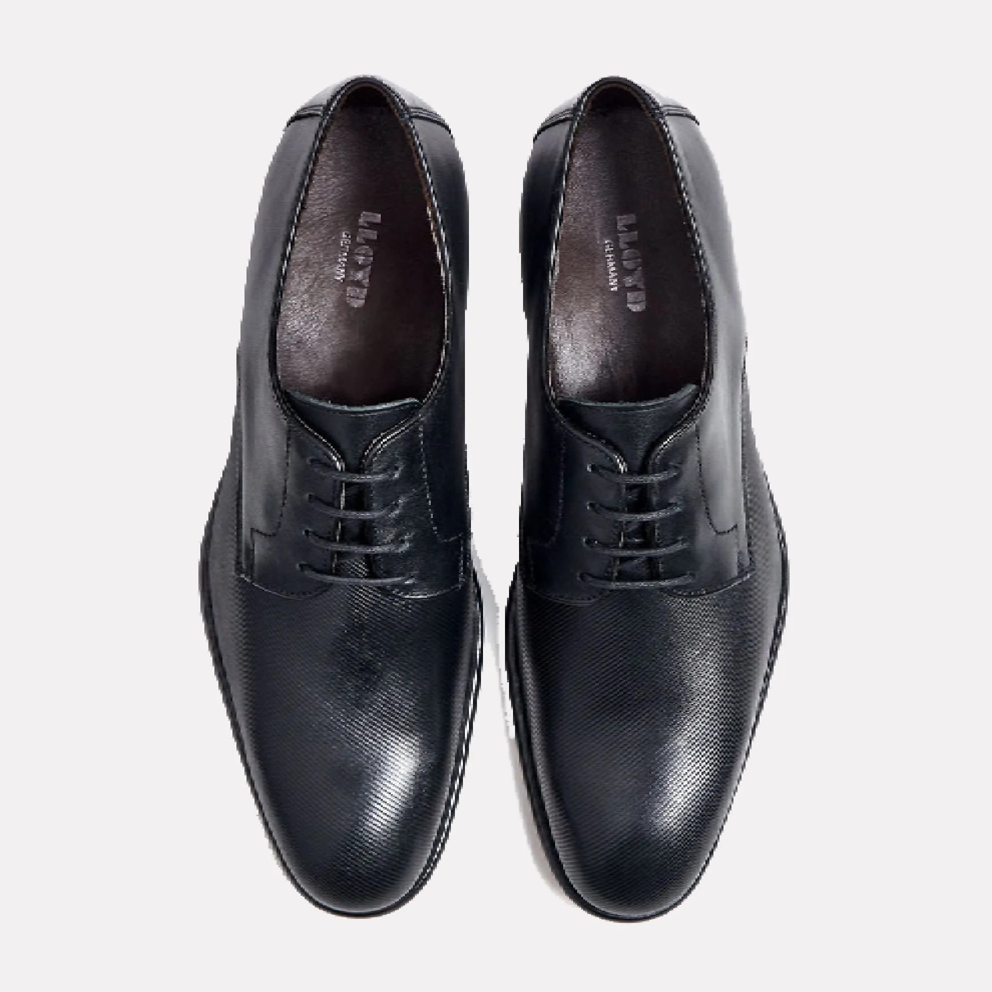LLOYD SAIGON Lace-Up Leather Derby / Black