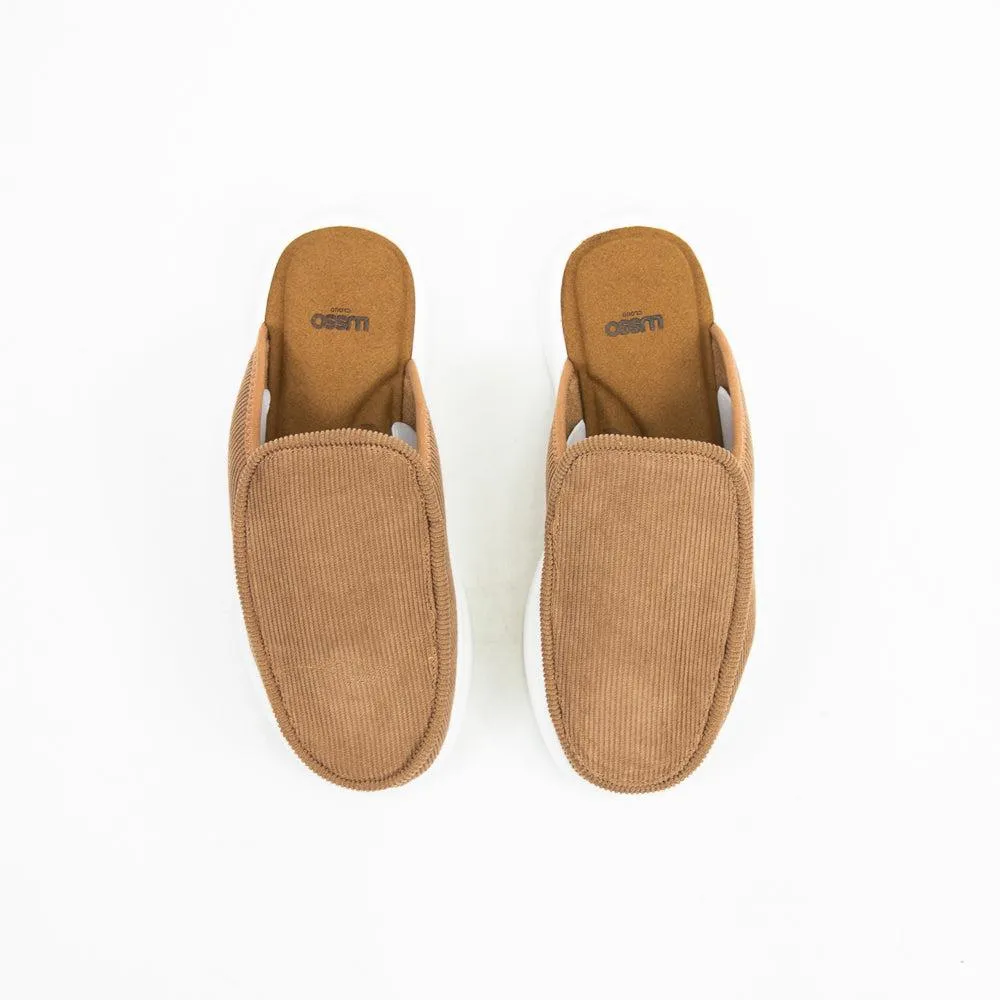 Lusso Cloud Esto Chestnut Cord Lily White Brown Slide Sandal Slippers