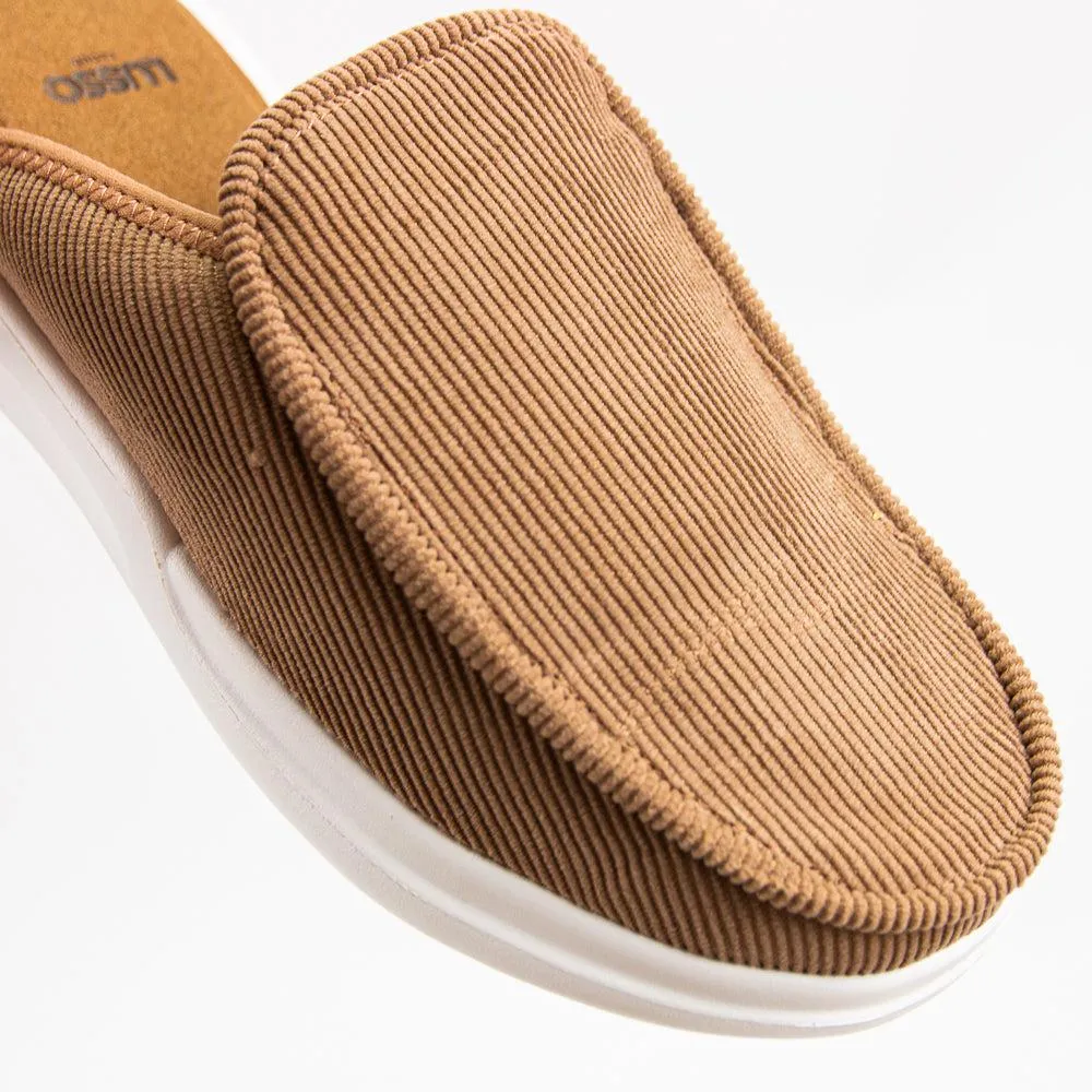 Lusso Cloud Esto Chestnut Cord Lily White Brown Slide Sandal Slippers