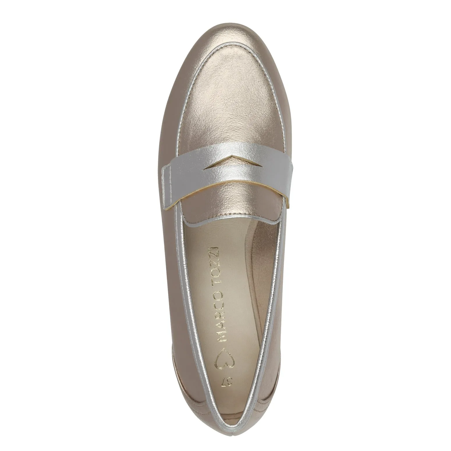 MARCO TOZZI - 24230-960 FLAT LOAFER - GOLD COMBI