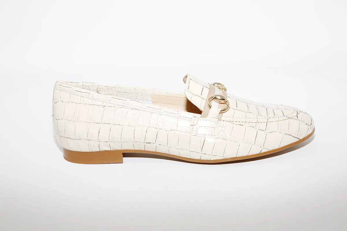 MARIA JAEN - 57 Beige Croc Loafer