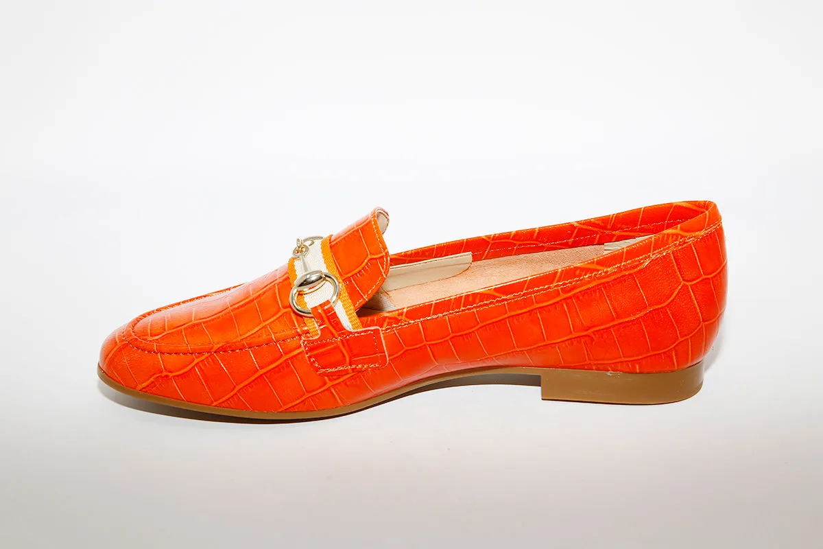 MARIA JAEN - 57 Orange Croc Loafer