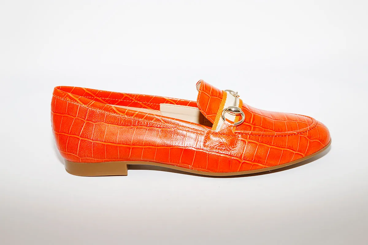 MARIA JAEN - 57 Orange Croc Loafer
