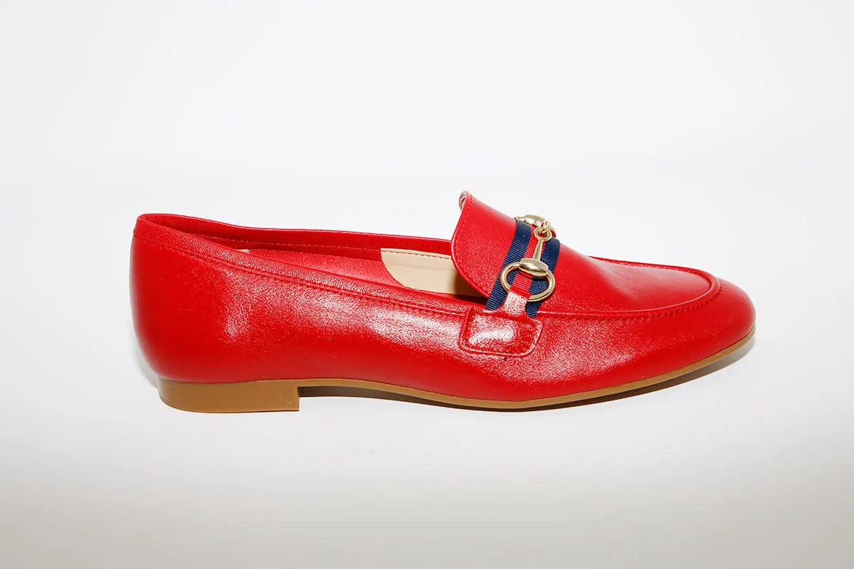 MARIA JAEN - 57 Red Leather Loafer