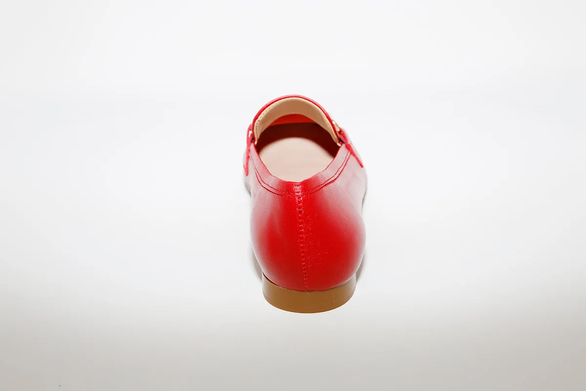 MARIA JAEN - 57 Red Leather Loafer