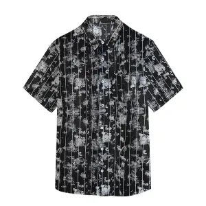 Men's All Over Cotton Half Sleeves Casual Shirt - White