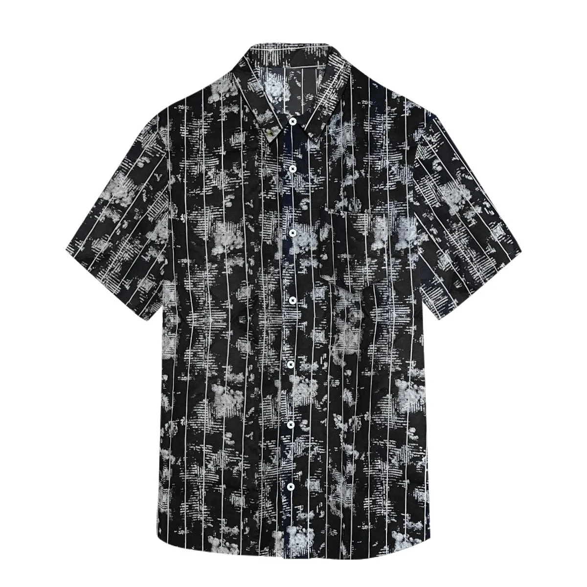 Men's All Over Cotton Half Sleeves Casual Shirt - White