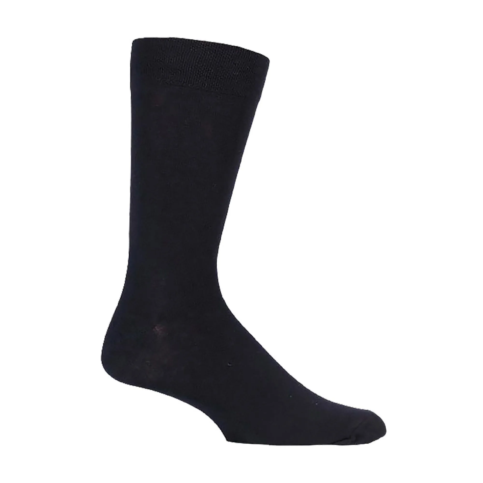 Mens Cotton Plain Black Dress Socks (Multipack Options)