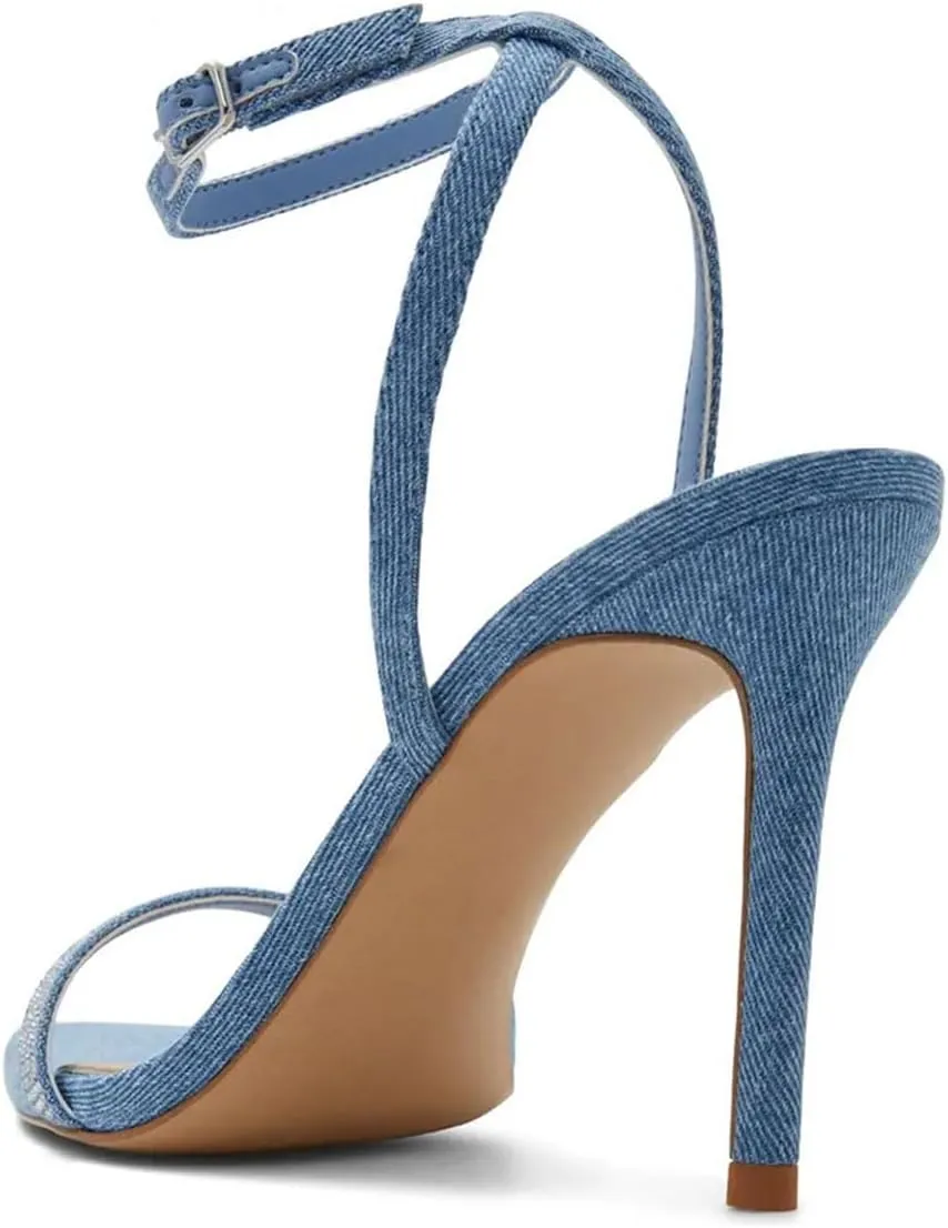 miss left Womens Open Pointed Toe Super High Heel Sandals Narrow Strap Buckle Stiletto Heels Pumps Chic Cocktail Club Dress Shoes Size 4-16 US
