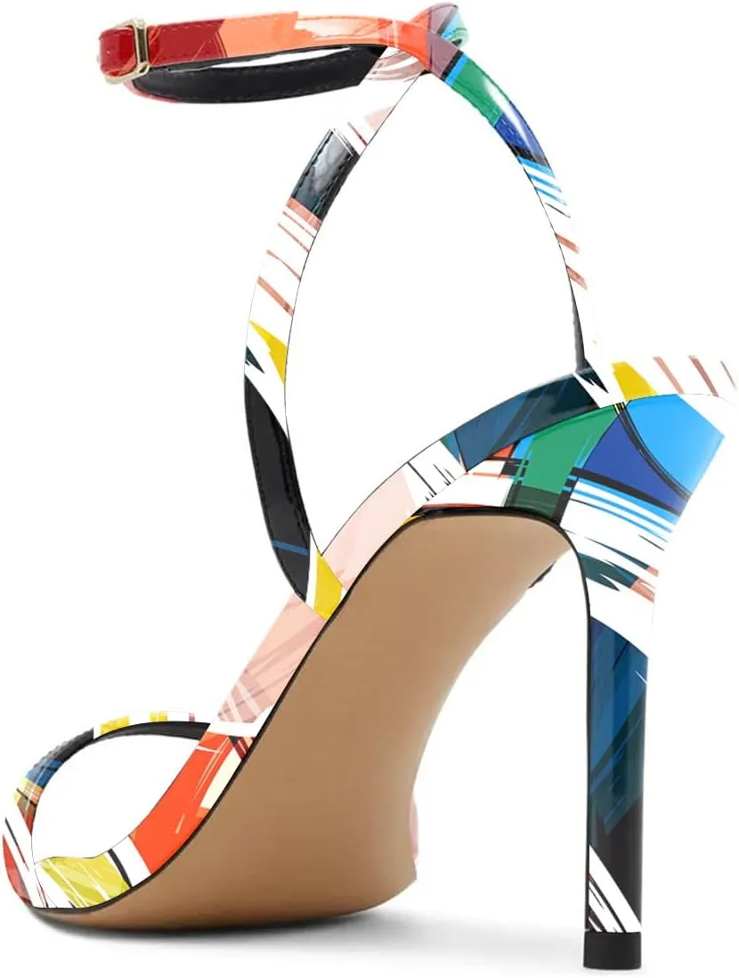 miss left Womens Open Pointed Toe Super High Heel Sandals Narrow Strap Buckle Stiletto Heels Pumps Chic Cocktail Club Dress Shoes Size 4-16 US