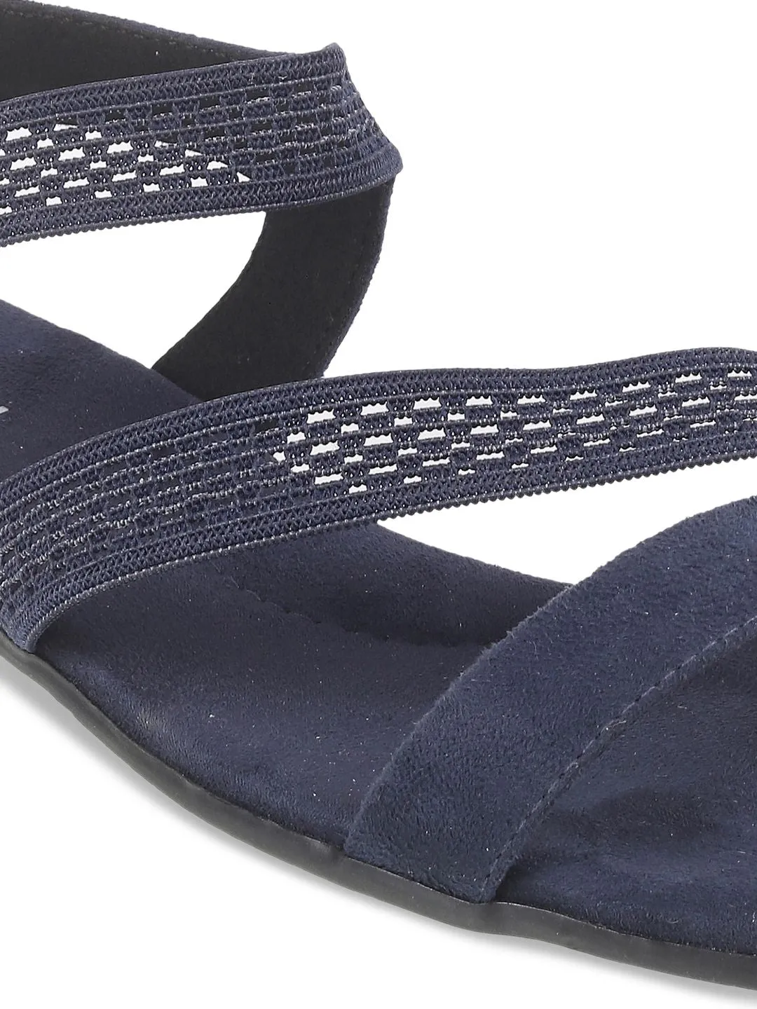 Mochi Women Blue Solid Sandal
