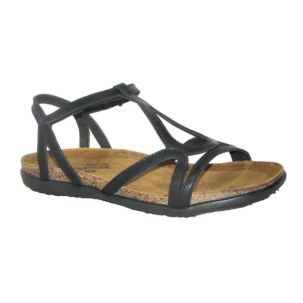 Naot Dorith Black Leather Sandal (Women's)