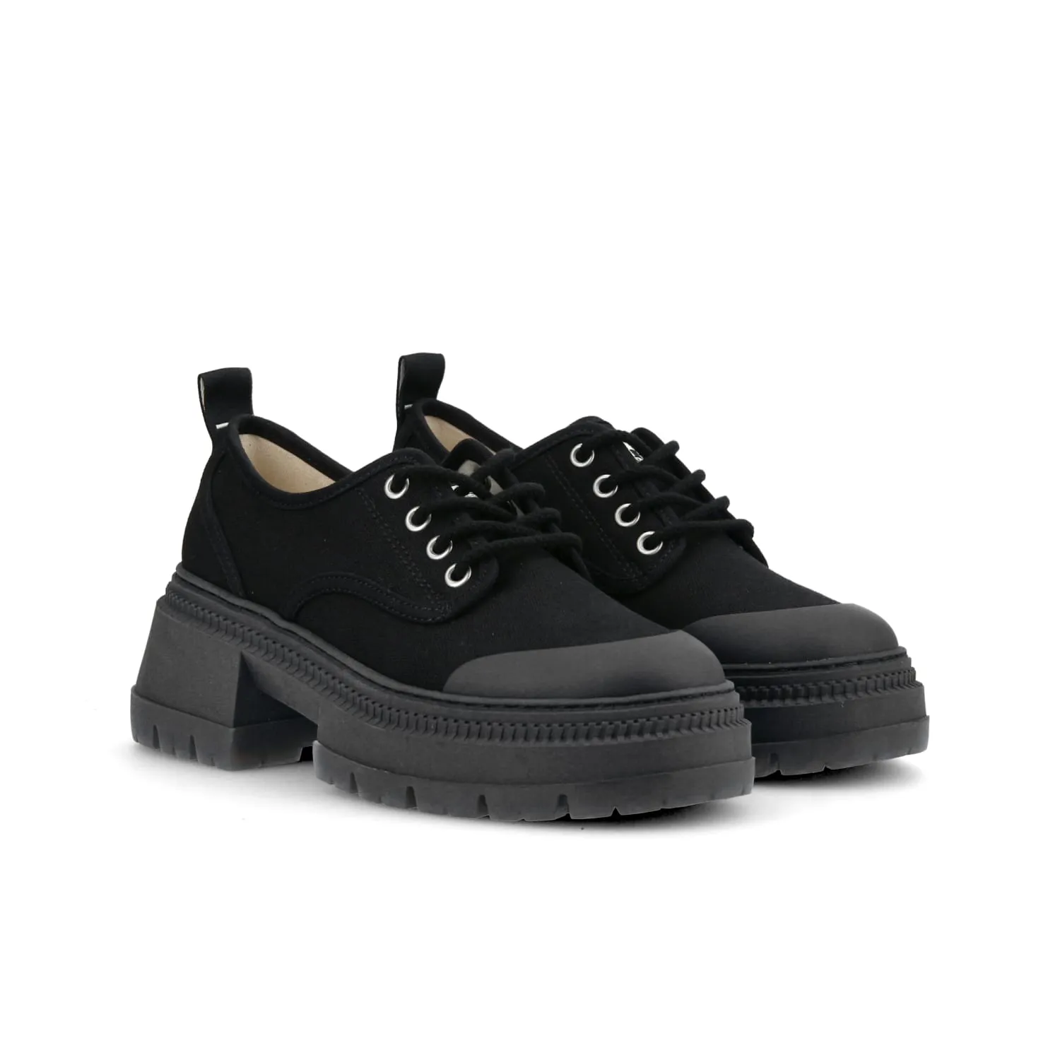 No Name Strong Derby Black Canvas
