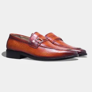 OLD BOY CROCO LOAFER | TAN