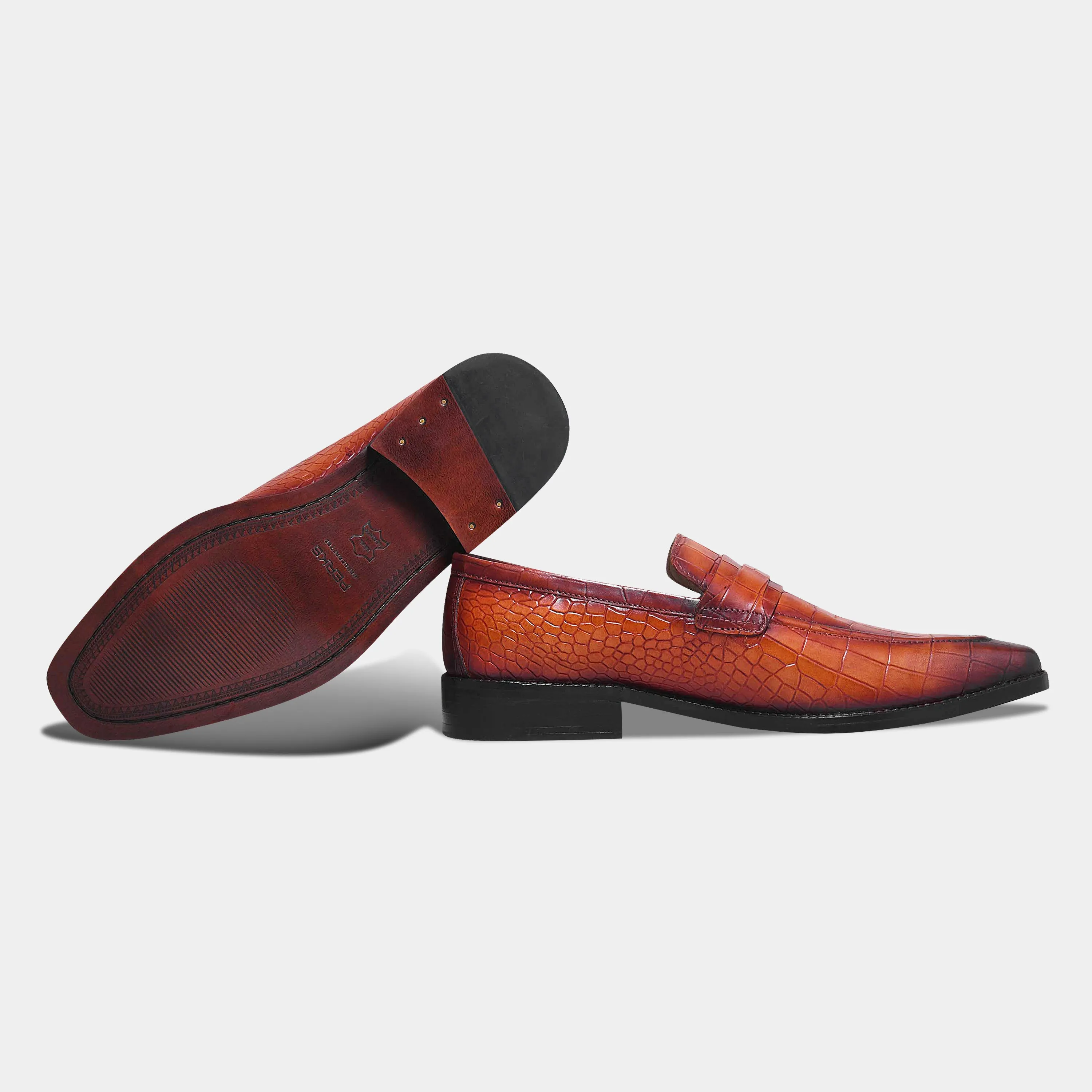 OLD BOY CROCO LOAFER | TAN