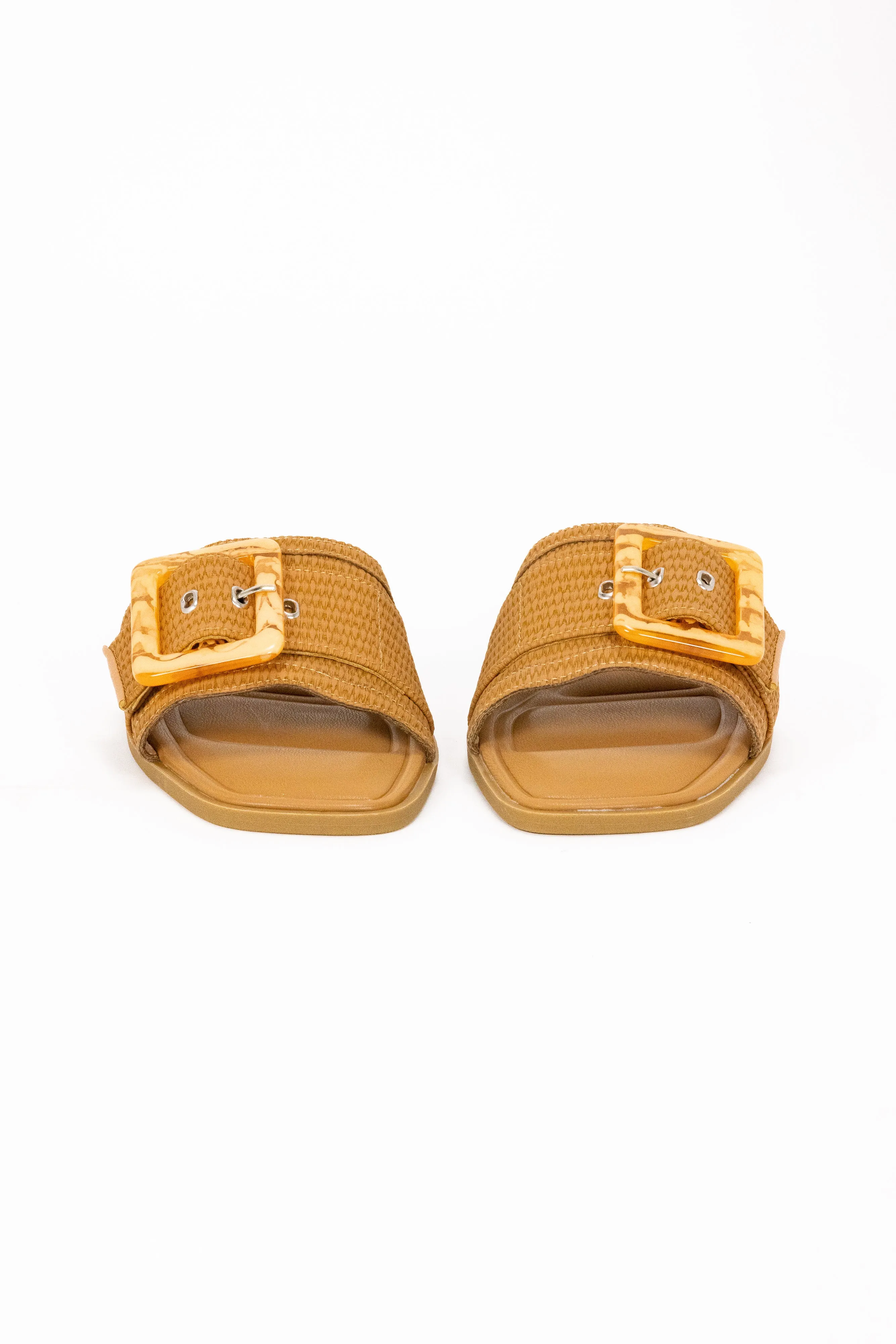 Pierre Dumas Emy Women's Faux Raffia Band Sandal