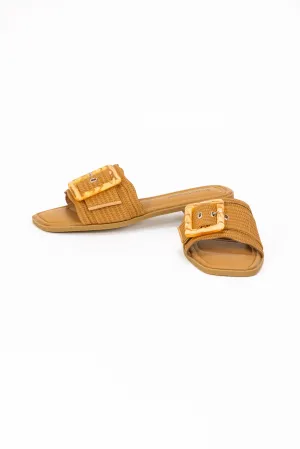 Pierre Dumas Emy Women's Faux Raffia Band Sandal