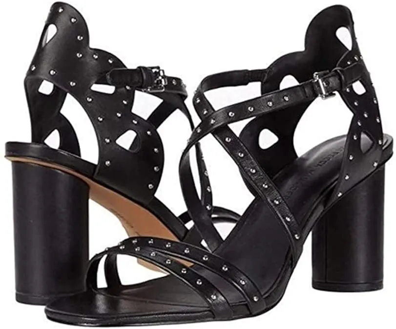 Rebecca Minkoff Womens Adeleine Leather Dress Sandals Black 10 Medium (B,M)