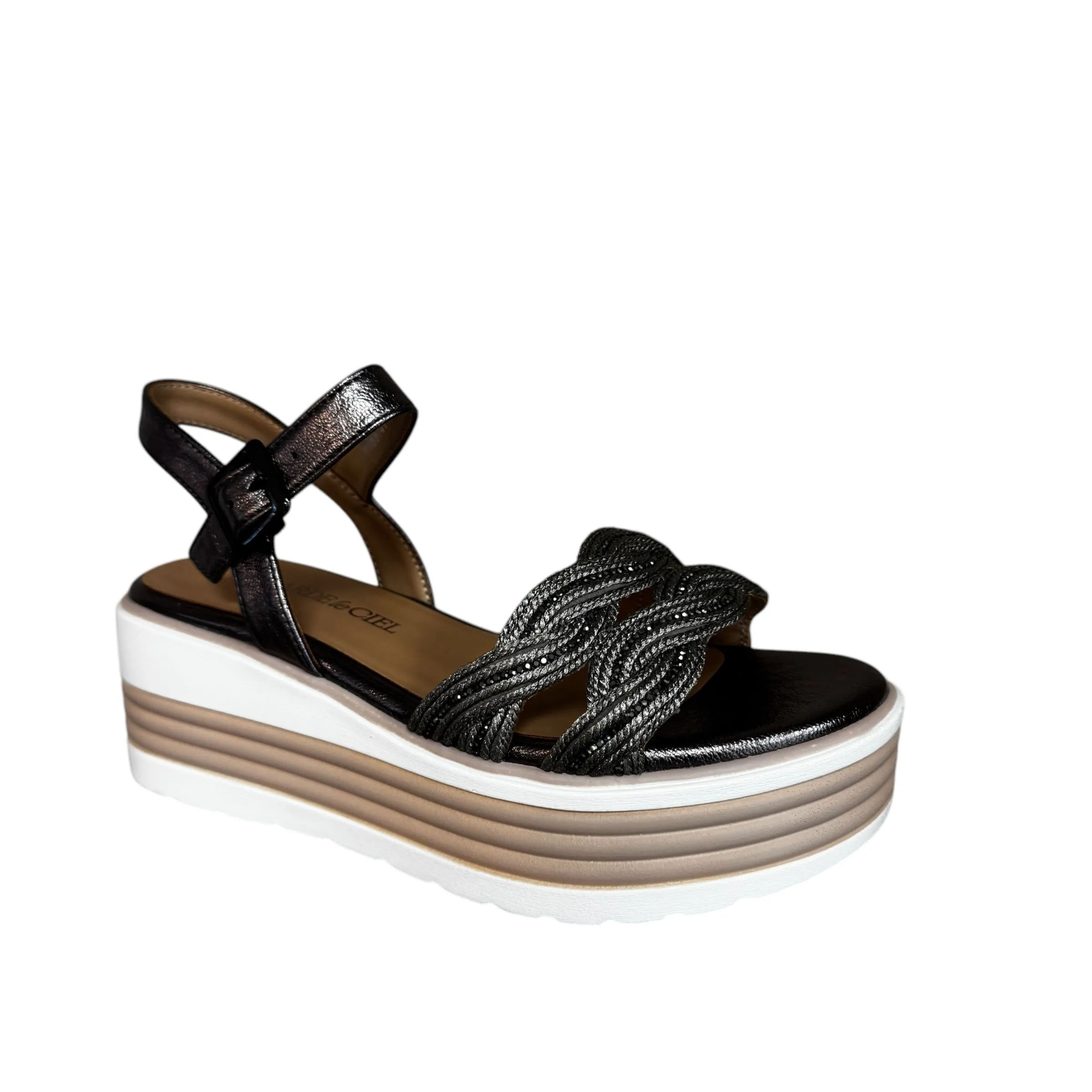Regarde Le Ciel Sheyla-43 Pewter Platform Sandal