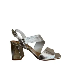 Repo Silver Block Heel Sandal