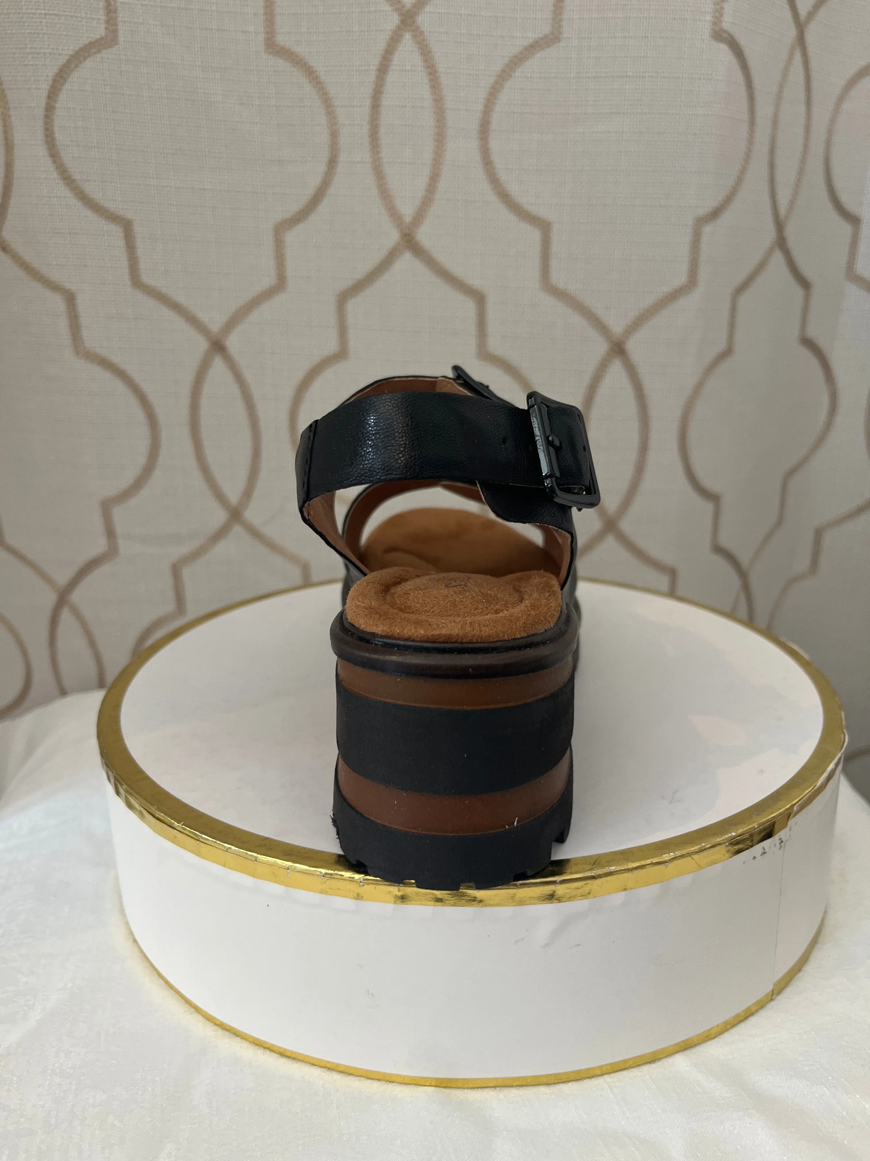 SALVIA HONEY BLACK SMOOTH LEATHER
