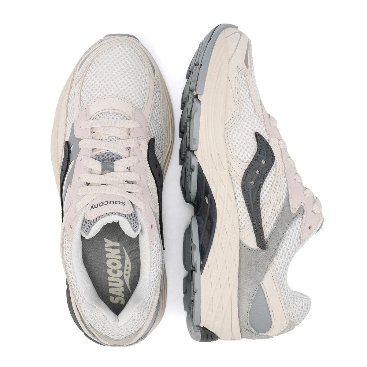 Saucony Progrid Omni 9 Premium Grey/Blue Trainers