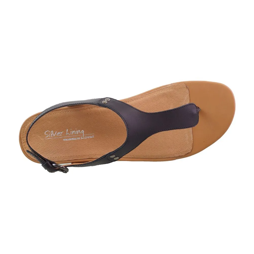 Silver Lining Mikaela Black Sandals