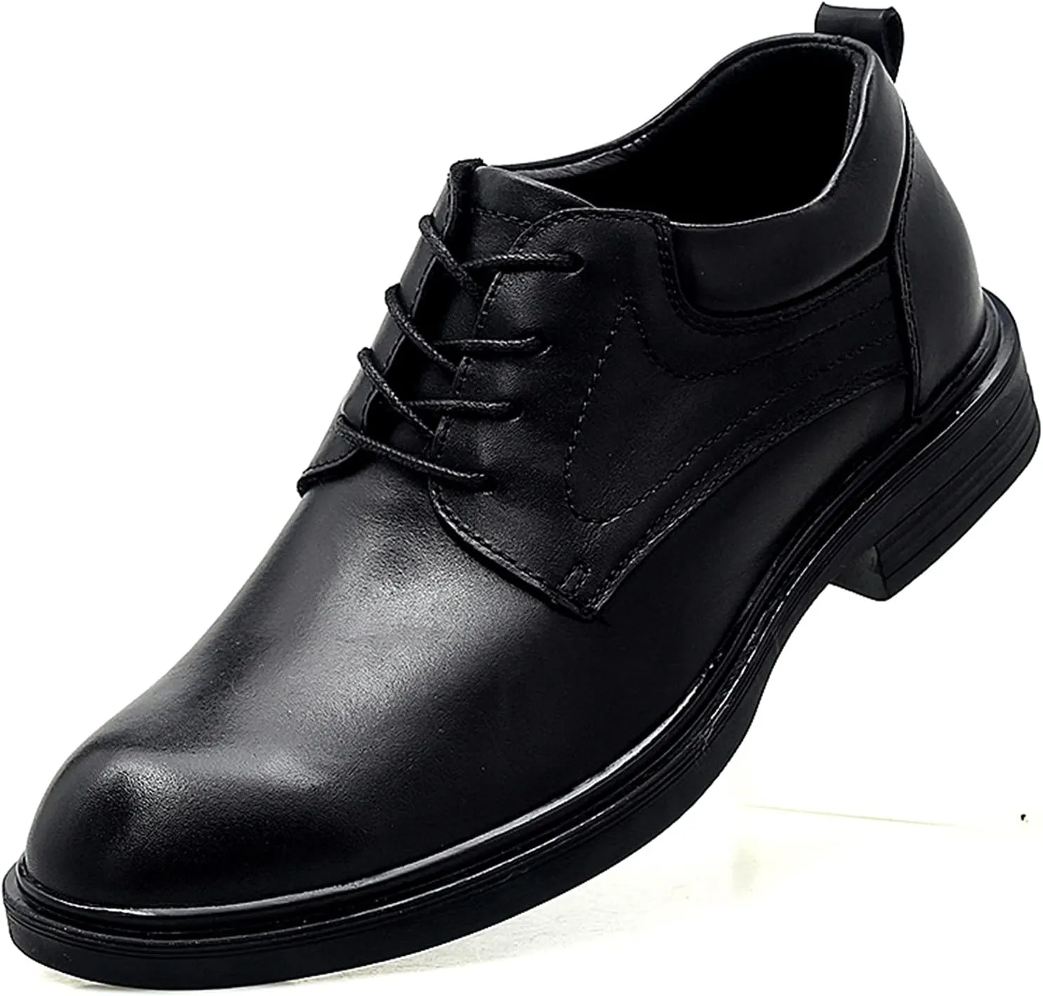 Single Season Formal Shoes for Men Lace Up Crocodile Embossed Round Toe Derby Shoes Leather Anti-Slip Slip Resistant Rubber Sole Non Slip Low Top Wedding Very Popular Among Young People