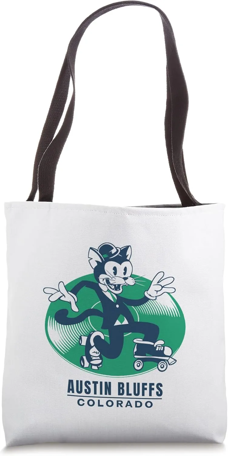 Skate Austin Bluffs Colorado - Roller-Skating Cat in a Suit Tote Bag