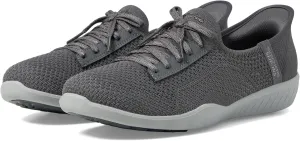 Skechers Modern Comfort Women's Women's Newbury ST-Our Time Hands Free Slip-Ins Sneaker, Charcoal, 9.5