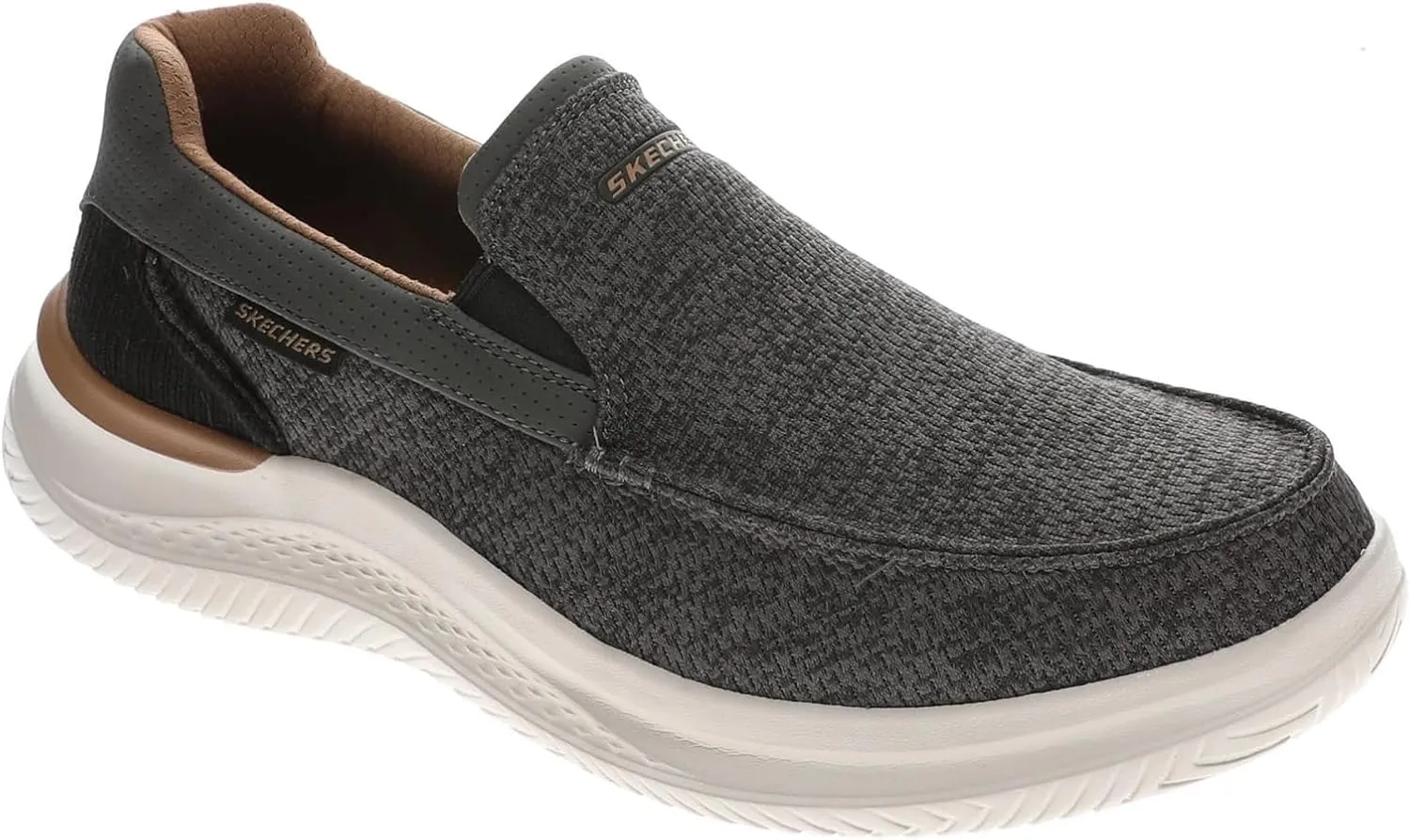 Skechers USA Men's Men's Hasting-Marco Sneaker, Grey/Black, 9.5