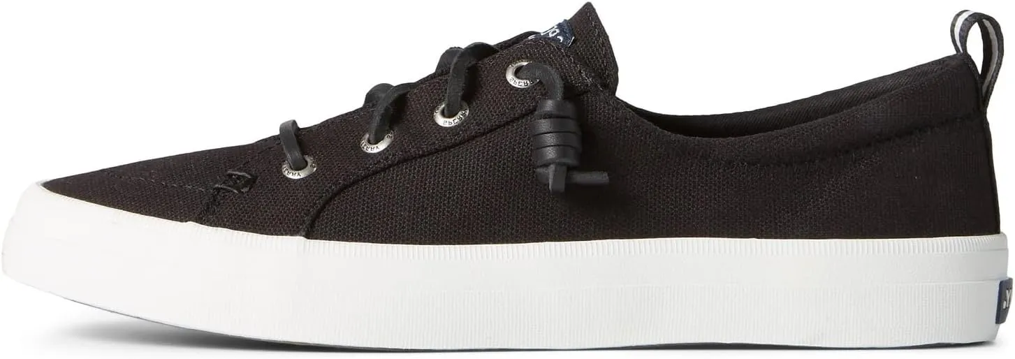 Sperry Women's Crest Vibe Sneaker, Black, 10 Wide