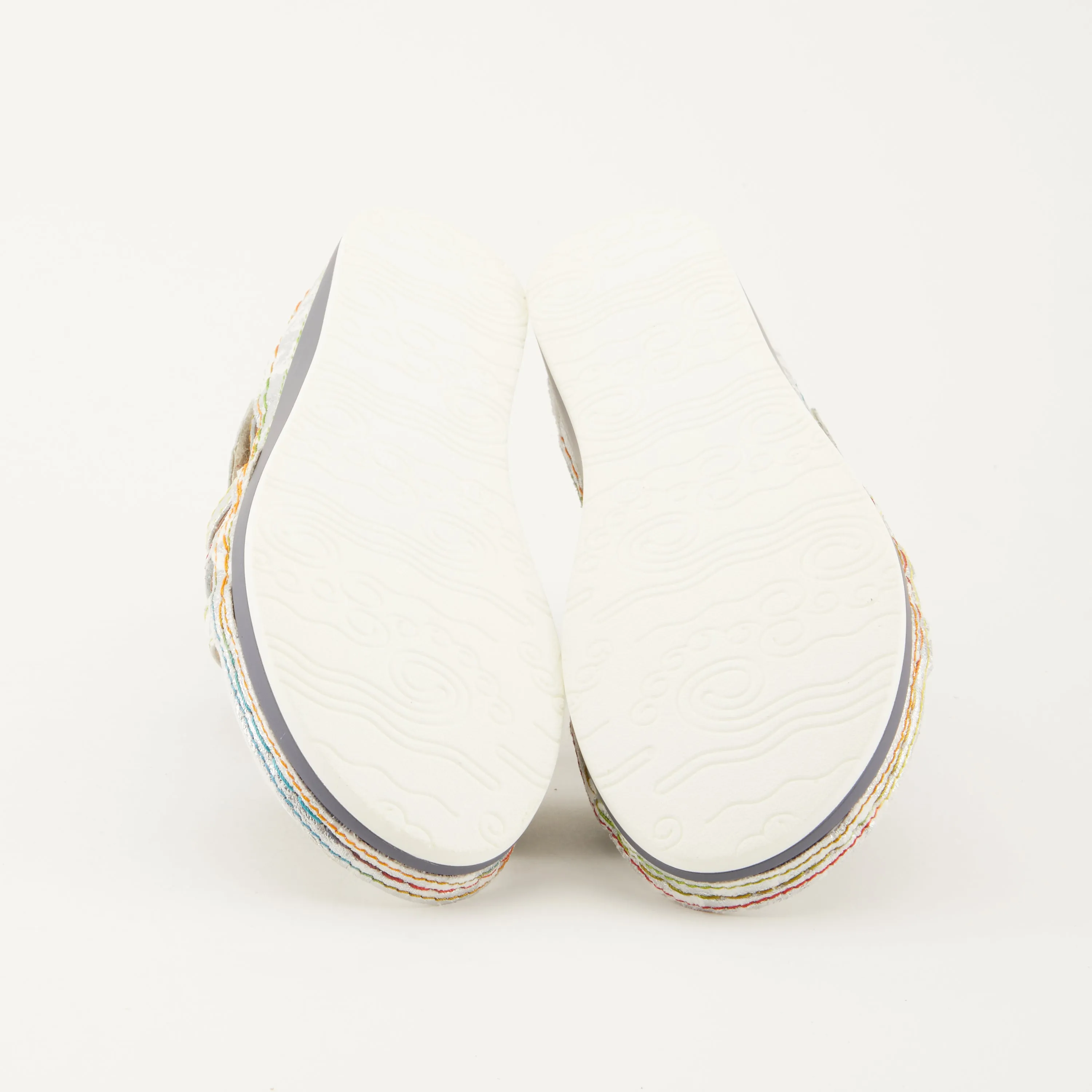 Spring Step Shoes  L'Artiste Caiman Slide Sandal Women’s Hand Painted Leather
