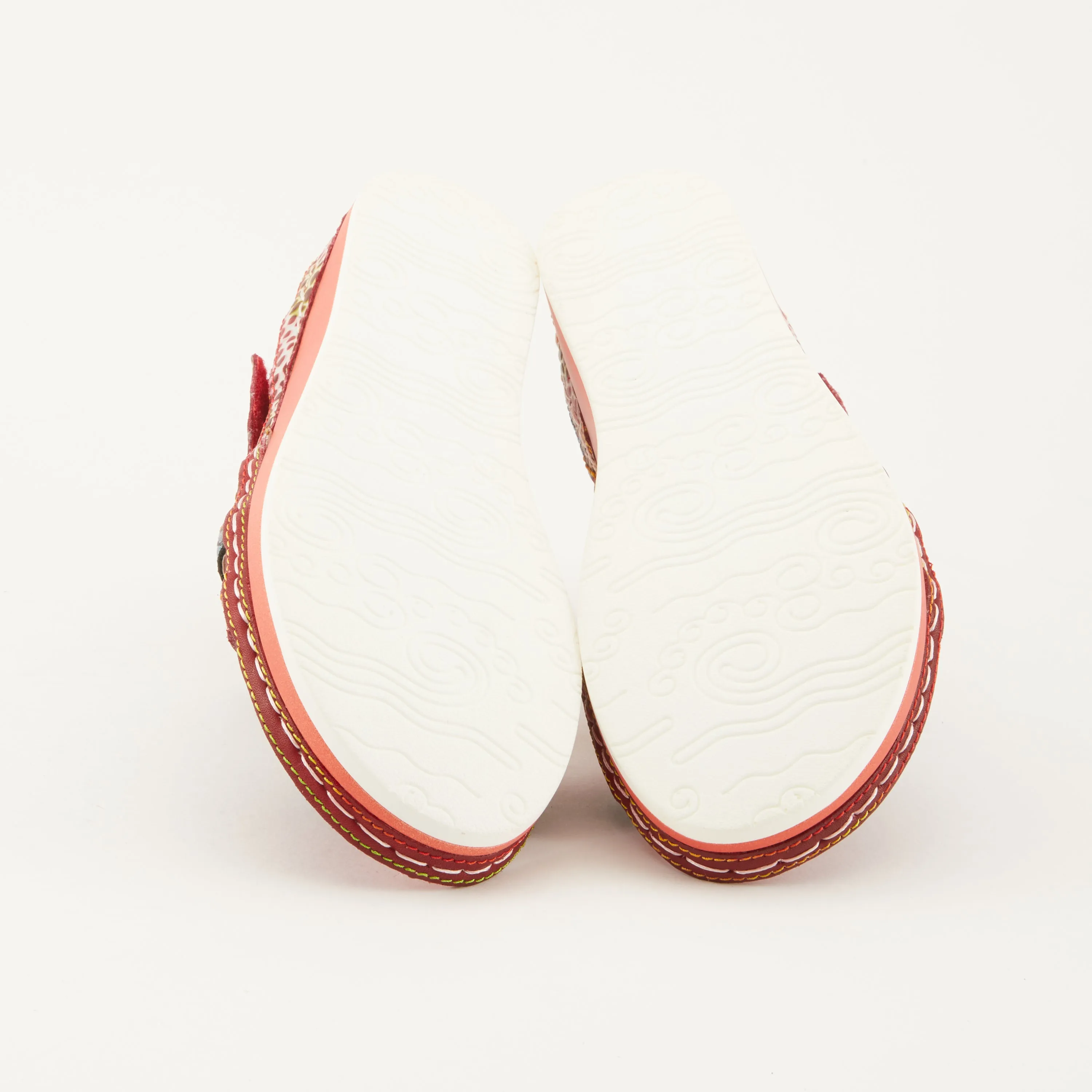 Spring Step Shoes  L'Artiste Caiman Slide Sandal Women’s Hand Painted Leather
