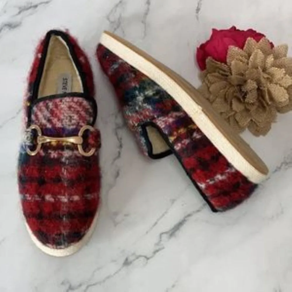 Steve Madden Plaid Paxtyn Slip-On Flats 8M