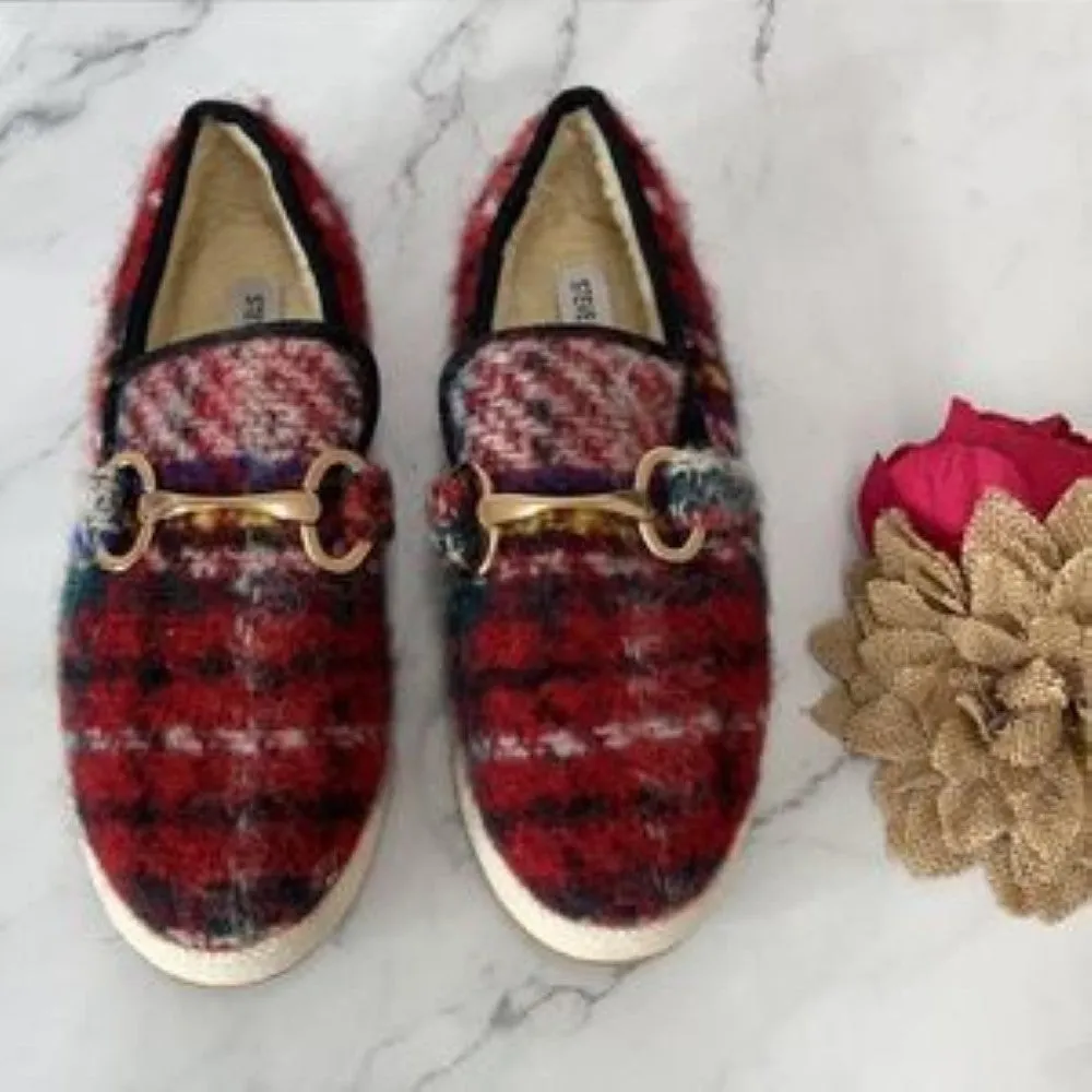 Steve Madden Plaid Paxtyn Slip-On Flats 8M
