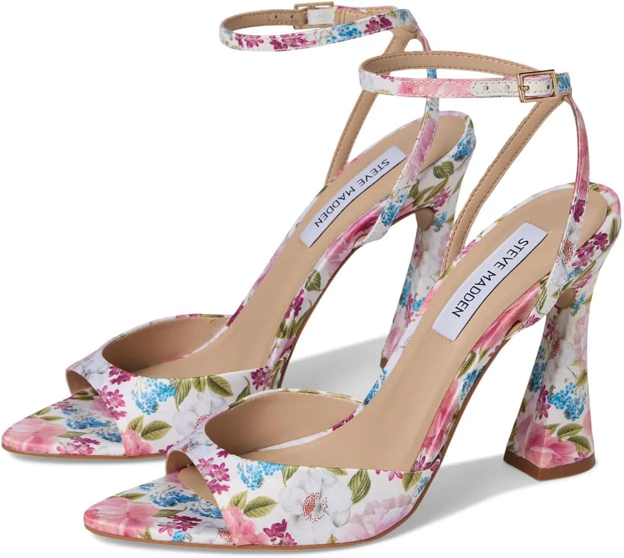 Steve Madden Women's Beki Heeled Sandal, Floral Multi, 6.5
