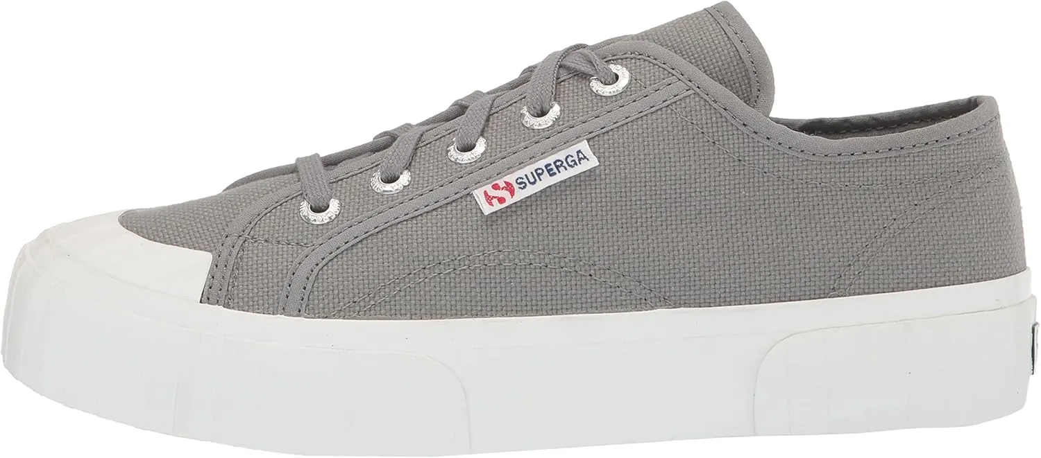 Superga 2630 Cotu Grey Sage Lace Up Rounded Toe Tennis Shoe Signature Sneaker