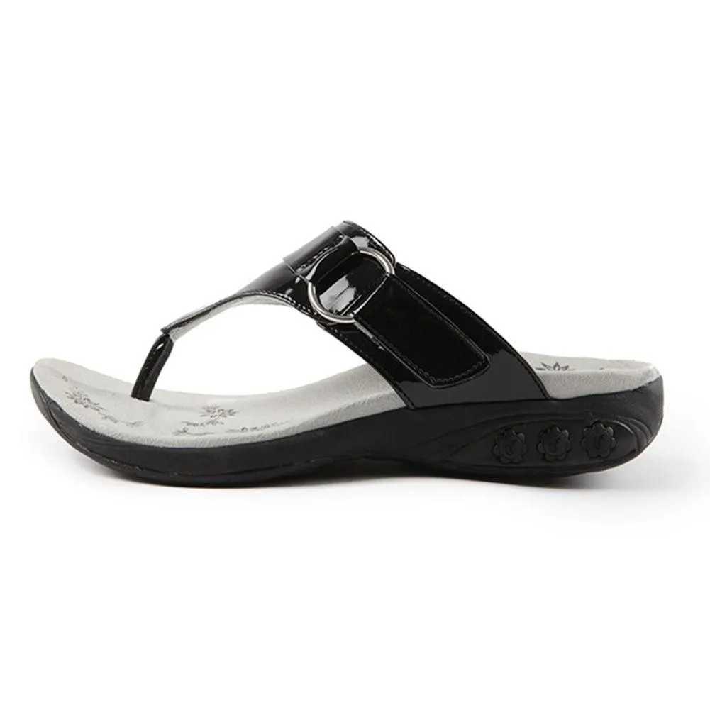 Suzie Women's Patent Leather Adjustable Sandal