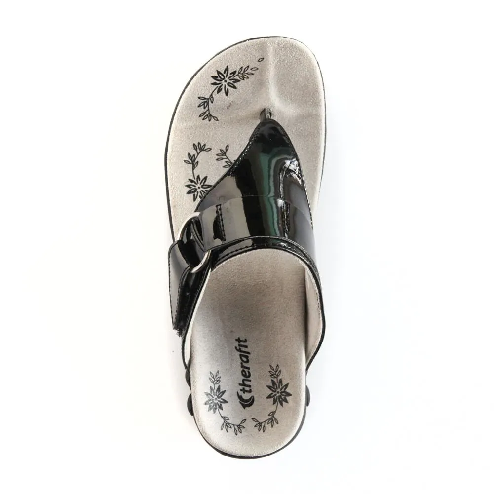 Suzie Women's Patent Leather Adjustable Sandal