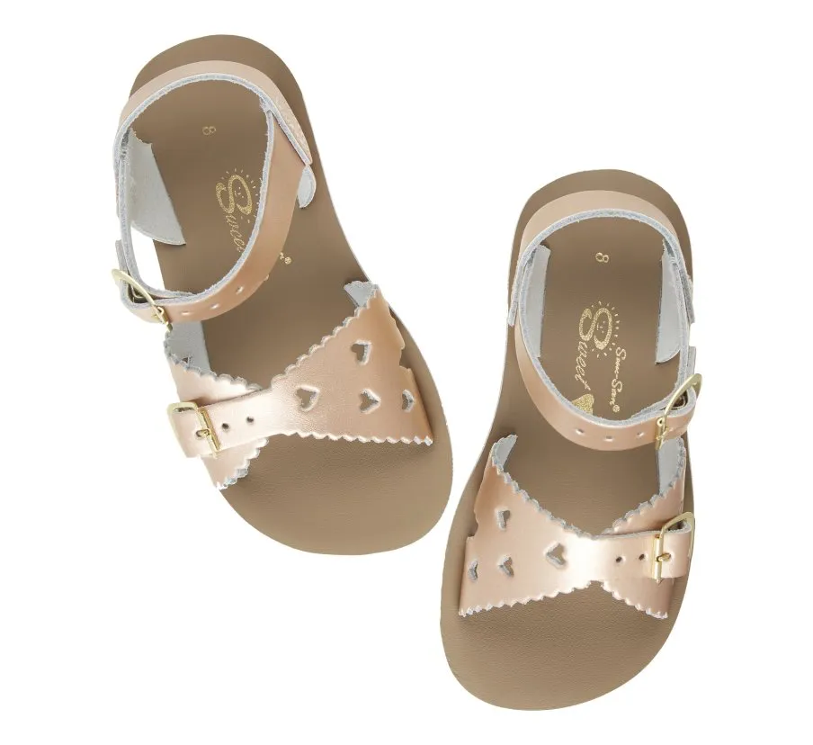 Sweetheart Child Rose Gold Sandals by Salt-Water Sandals