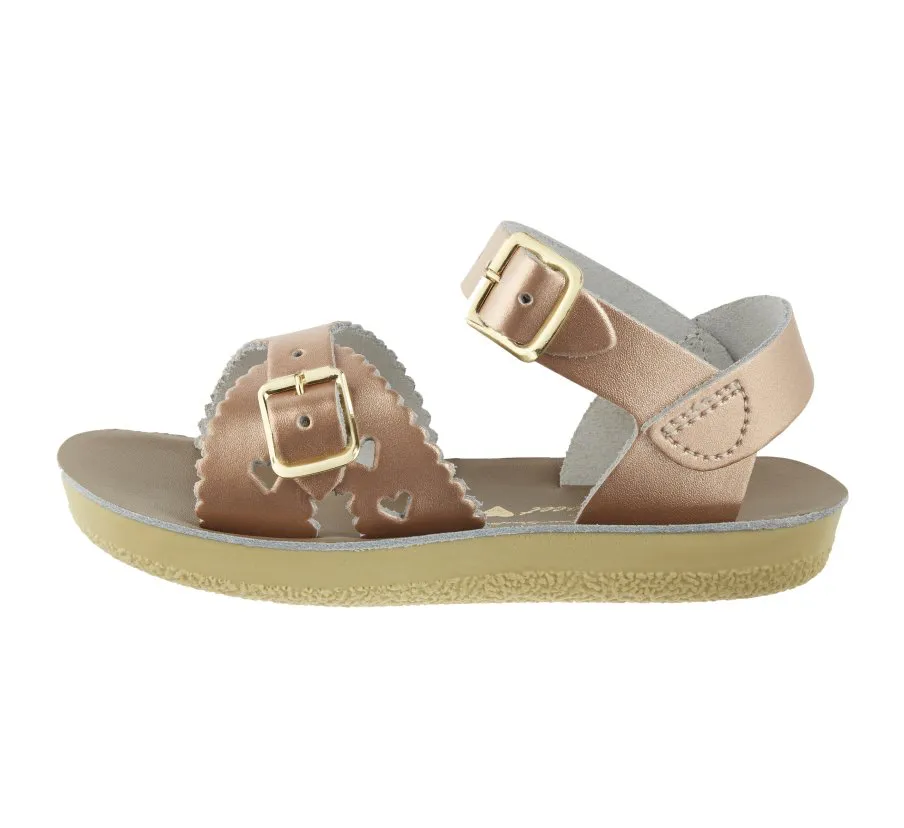 Sweetheart Child Rose Gold Sandals by Salt-Water Sandals