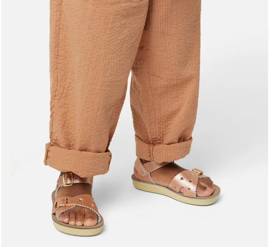 Sweetheart Child Rose Gold Sandals by Salt-Water Sandals