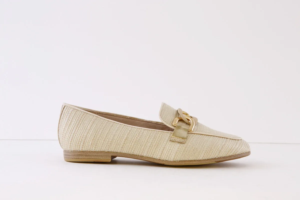 TAMARIS - 24209-454 FLAT SLIP-ON SHOE - GOLD MULTI