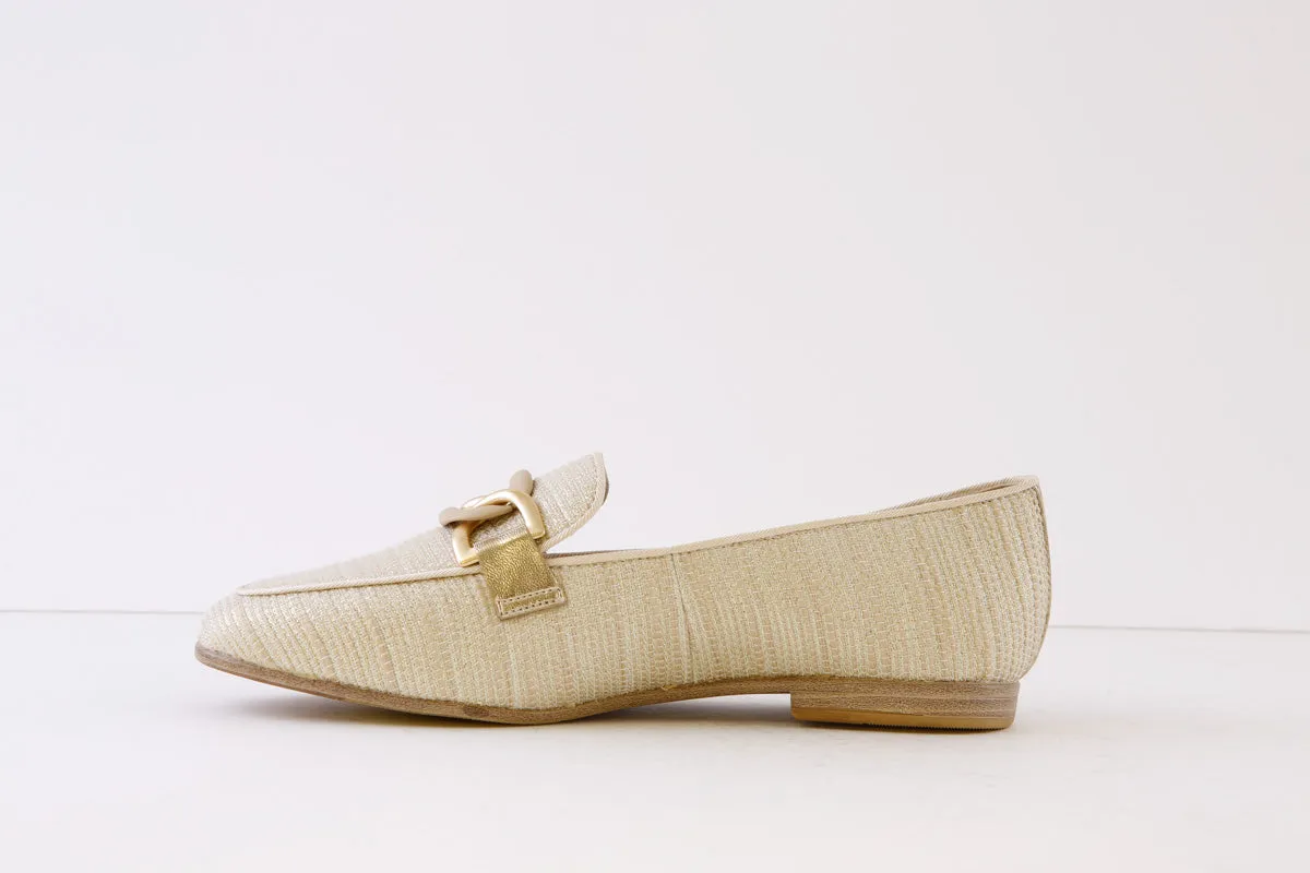 TAMARIS - 24209-454 FLAT SLIP-ON SHOE - GOLD MULTI