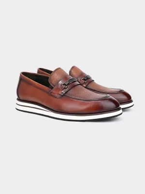 Tan Modern Classic Slip-On Shoes