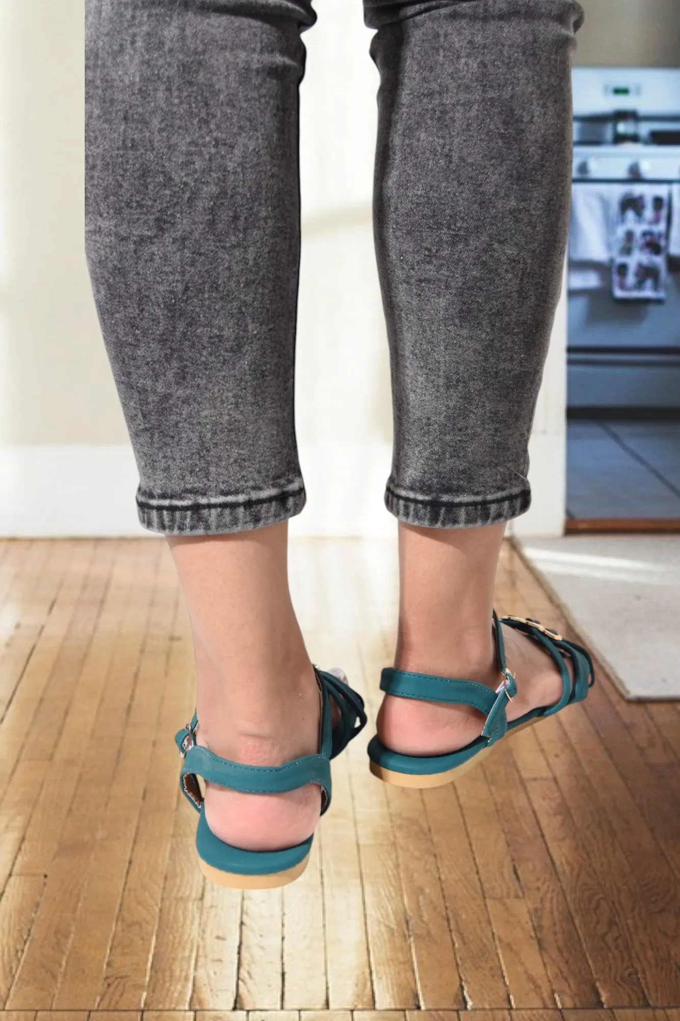 Teal Buckle  Sandal